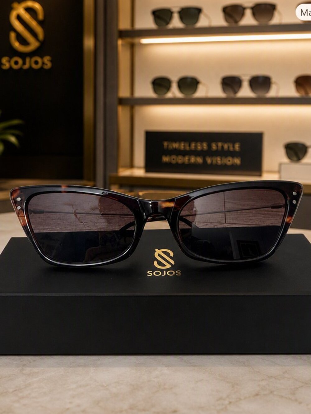Sojos Polarized Cat Eye Tortoise Sunglasses SJ2274 NIB